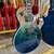 Electric Guitar Burl Maple Top Ocean Blue Color Active Pickups Mahogany Body 4 thumbnail
