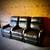 LEATHER SECTIONAL RECLINING SOFA - 3 THEATER SEATING 3 thumbnail