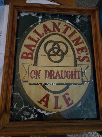 Vintage framed Ballantine Beer sign 1