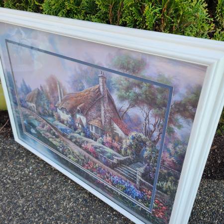 Cabaña Kincaid, arte de Bridge River, Carl Valente, pueblo de Print Frame - $50 (Mukilteo)63471461079299120