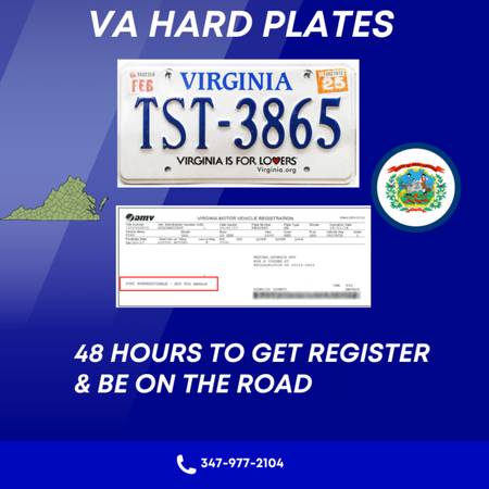 VA PLATES / REGISTRATION 1