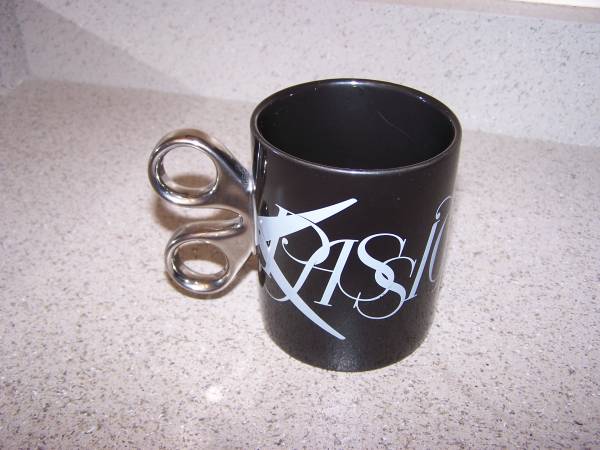 rare - Scissors handle mug Schwarzkopf - A PASSION FOR HAIR MUG 1