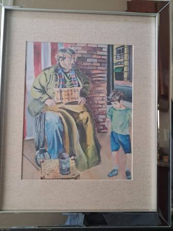 Print: "Homeless Vet Please Help" - Title On Sign Held By Vet 1