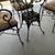 Glass & iron dining table and chaird 2 thumbnail