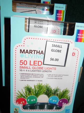 Martha Stewart 50ct Opaque Multi-Color Globe Lights --New-Half Price-- 1