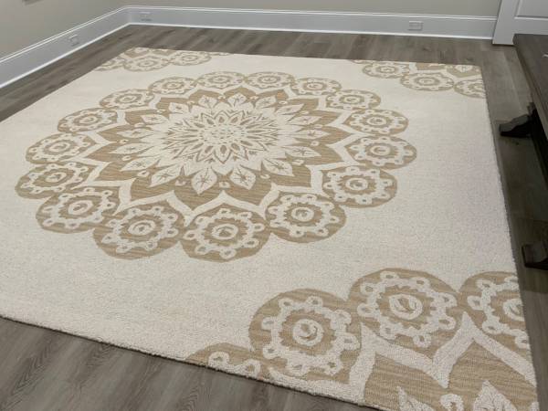 Safavieh Wool Rug.  Ivory/Beige.  Like new  10’ x 10’ - $300 (Gulfport)62974825105409121