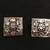 Vintage Square pierced earrings w/ filigree silver design 1 thumbnail