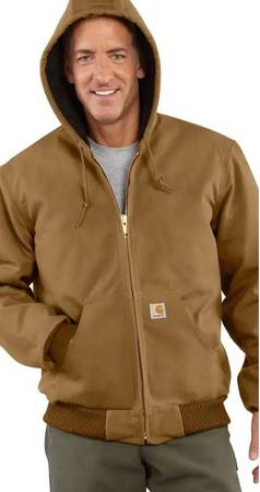 New Hooded Carhartt Coat Men's 2XL Brown 1