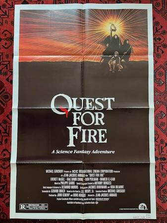 QUEST FOR FIRE (1981) 1 Sheet Movie Poster.  With Ron Perlman. 1