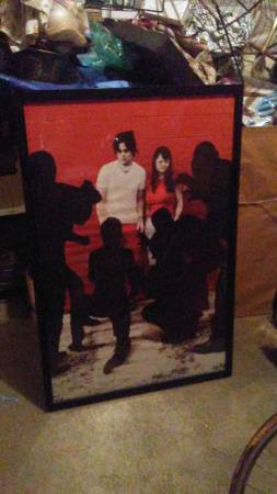 Framed Vintage White Stripes Poster 1