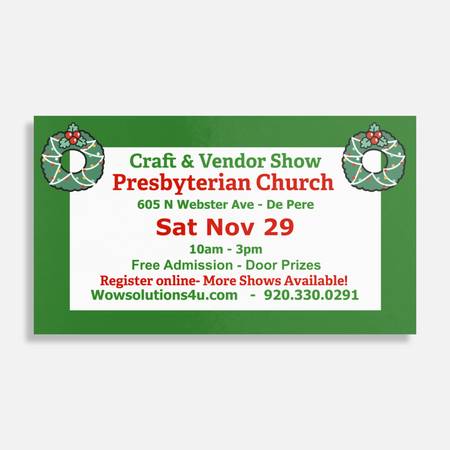 Holiday Craft & Vendor Show Nov 29 Presbyterian Church 1