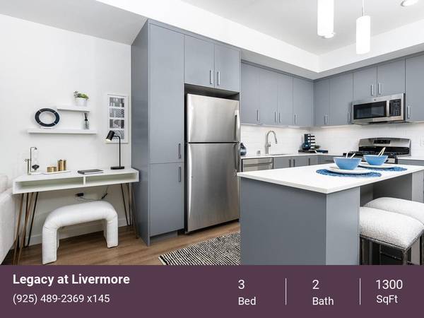 $3,965 / 3br - 1300ft2 - Livermore's newest Luxury Apartments, in the heart of downtown!! (dublin / pleasanton / livermore)63861101961345120