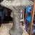 Antique Ornate Cast Cement Concrete Bird Bath Pedestal SIGNED! 5 thumbnail