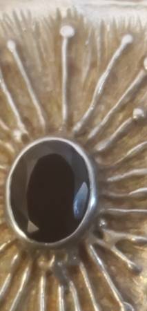 Sunburst Pendant on a Silver Snake Chain 1