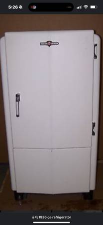 1936 ge refrigerator vintage and working plus has tap for keg 1