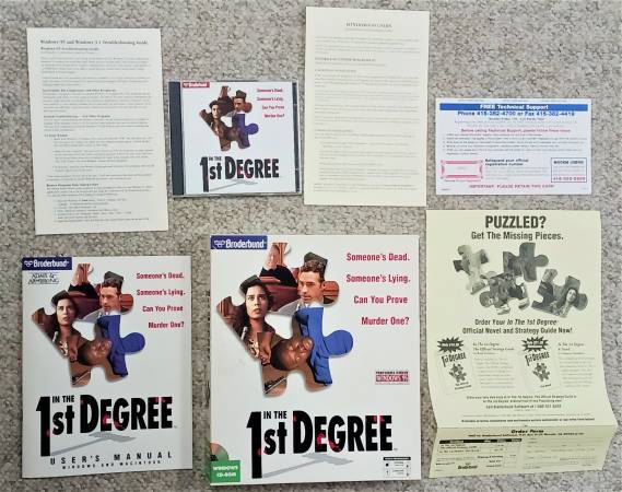 Murder In The First Degree CD Computer Law Game 1