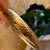 Solid Yellow Gold Bangle open from the side with Beautiful Design 10 thumbnail