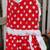 Disney Parks Minnie Mouse Full Chef Apron Red White Polka Dots Ruffles 1 thumbnail