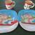 Bundle 2 Porcelain Snowman Mugs and 2 Acrylic Plates 6 thumbnail