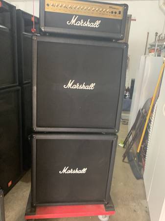 Marshall MG100HDFX Amp Head, with MG412A & MG412B Speaker Cab Set 1