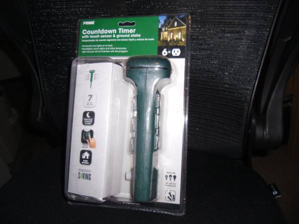 Prime Countdown Timer Touch Sensor Ground Stake 6 Outlets 1