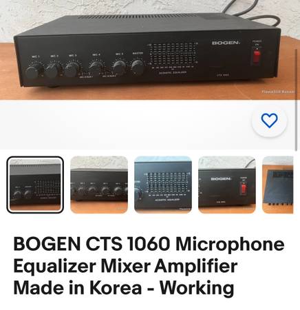 Bogen CTS 1060 Mic Equalizer Mixer Amplifier 1
