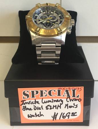 Invicta Luminary Chrono Blue Dial 52mm Men’s Watch 1