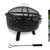 New Endless Summer 24.25-in W Black Steel Wood-Burning Fire Pit BBQ Ca 2 thumbnail