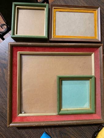 Vintage Solid Wood Frames Colorful Set 1