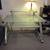 Glass computer desk with chair 1 thumbnail