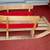 wood SNOW SLED Torpedo Shape Front Rail Sleigh Made in Canada Vintage 1 thumbnail
