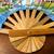 Oriental / Asian Painted Folding Hand Fan— Cloth & Bamboo 2 thumbnail