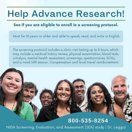 Join a Research Study at NIDA and get Rewarded for Your Contribution! 1