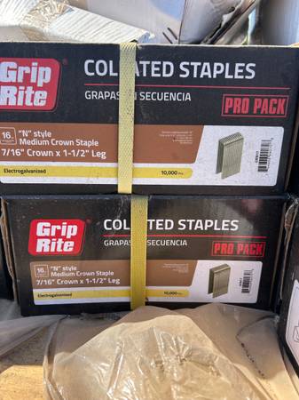 Grip rite 7/16 x 1 1/2” staples 1