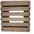 Nearly Square Wooden Slatted Vintage Crate with Built-In Handles 6 thumbnail