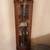 Amish Oak Lighted Corner Curio Cabinet 1 thumbnail