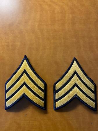 MILITARY PATCH STRIPES For DRESS BLUES US ARMY RANK SERGEANT QTY 2 1