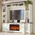 New In Boxes!! AMERLIFE 98” Farmhouse Entertainment Center w/Fireplace 2 thumbnail