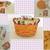 3 Longaberger Baskets 10pc total Saffron&Button&Vegetable FruitMedley 3 thumbnail