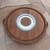 Cabernet Sauvignon Reclaimed Wine Barrel Top Lazy Susan Turntable W/ Metal Band 3 thumbnail