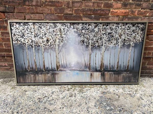 Gorgeous Large Forest Oil Painting - DELIVERY AVAILABLE 1