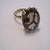 18k Ring Yellow Gold Vintage oval Smokey Quartz Size 6 VG conditio 1 thumbnail