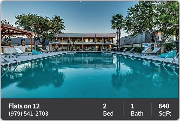 $800 / 2br - 640ft2 - This is the place you've been looking for! 2 BD / 1 BA! (College Station)63885125983105120