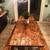 GORGEOUS SOLID WOOD RUSTIC DINING SET WITH 2 BENCHES. SEATS 10 8 thumbnail