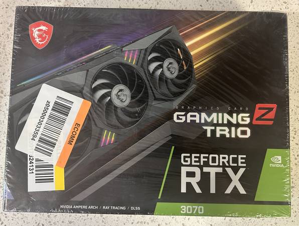 MSI GeForce RTX 3070 GAMING Z TRIO 8GB LHR Graphics Card - $440 (Sheepshead Bay)63471376744835124