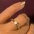 14K Yellow Gold Engagement Ring (Size 7-8) with White Sapphire Stone 10 thumbnail