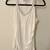 WHBM White Sleeveless Top, V-neck Embroidered, Ruching at Waist 1 thumbnail