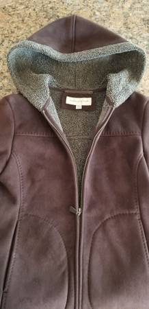 Jones New York Suede Jacket womens Petite Small cost $120 1