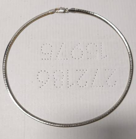 Reversible Omega Chain Necklace, Silver / Gold Tone Classic Minimalist 1