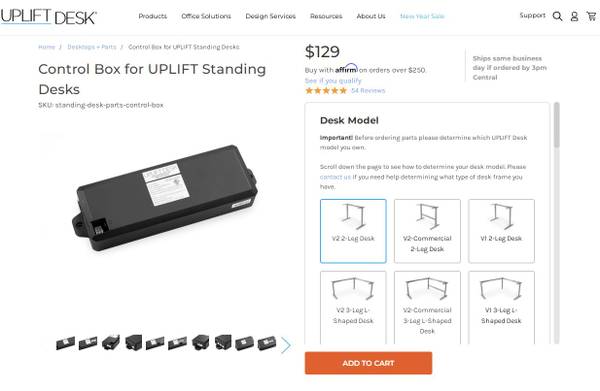 Caja de control para escritorio UPLIFT (¡$130 nuevo en línea!) - $50 (Chelsea)63471464193027121